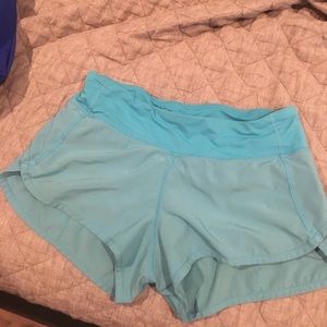 Blue lulu lemon speed shorts